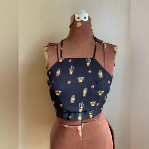 Paper crane halter top, cactus tank top